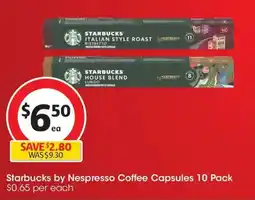 Coles Starbucks by Nespresso Coffee Capsules offer