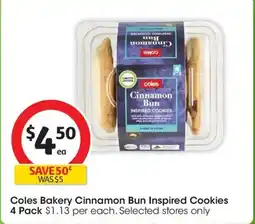 Coles Coles Bakery Cinnamon Bun Inspired Cookies offer