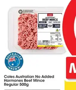 Coles Coles Australian No Added Hormones Beef Mince Regular offer