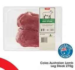 Coles Coles Australian Lamb Leg Steak offer