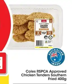 Coles Coles rspca approved chicken tenders southern fried offer