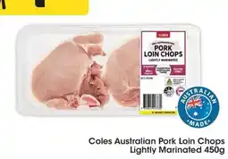 Coles Coles Australian Pork Loin Chops Lightly Marinated offer
