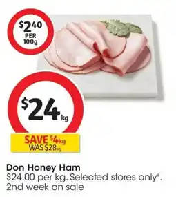 Coles Don Honey Ham offer