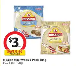 Coles Mission Mini Wraps offer