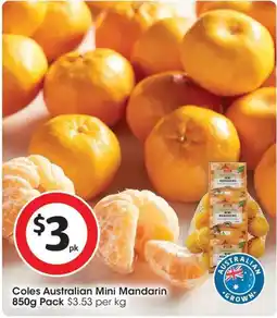 Coles Coles Australian Mini Mandarin Pack offer