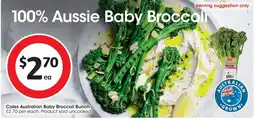 Coles Coles Australian Baby Broccoli Bunch offer