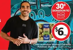 Coles Coles Australian Washed Carisma Potatoes Bag offer