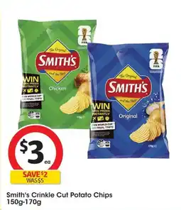 Coles Smiths Crinkle Cut Potato Chips offer