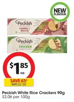 Coles Peckish White Rice Crackers offer