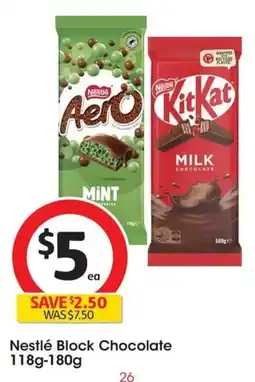 Coles Nestlé Block Chocolate offer