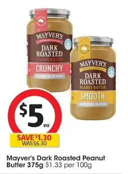 Coles Mayvers Dark Roasted Peanut Butter offer