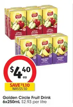 Coles Golden Circle Fruit Drink offer