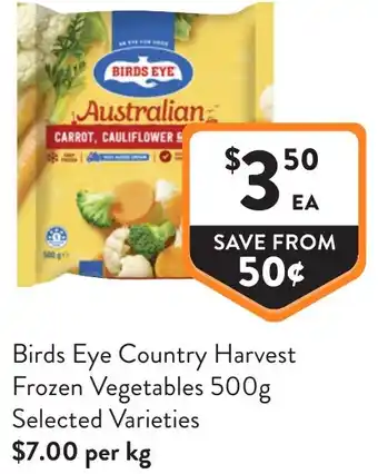 Foodworks Birds Eye Country Harvest Frozen Vegetables offer