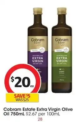 Coles Cobram Estate Extra Virgin Olive Oil offer