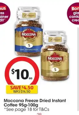 Coles Moccona Freeze Dried Instant Coffee offer