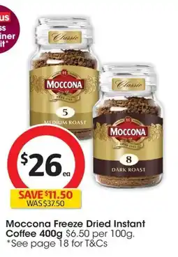 Coles Moccona Freeze Dried Instant Coffee offer