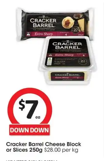 Coles Cracker Barrel Cheese Block or Slices offer