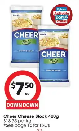 Coles Cheer Cheese Block offer