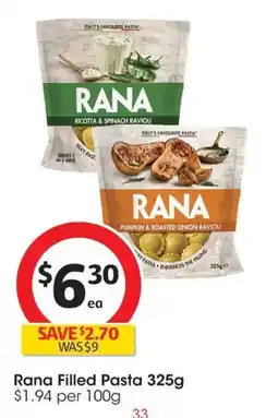 Coles Rana Filled Pasta offer