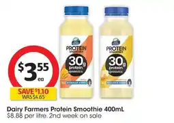 Coles Dairy Farmers Protein Smoothie offer