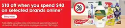 Coles when you spend on selected brands online offer