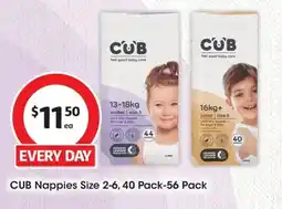 Coles Cub nappies size 2-6 offer