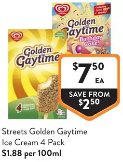 Foodworks Streets Golden Gaytime Ice Cream offer