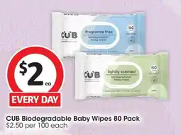 Coles CUB Biodegradable Baby Wipes offer