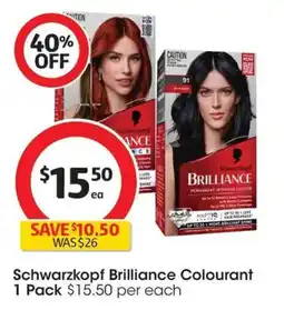 Coles Schwarzkopf brilliance colourant offer