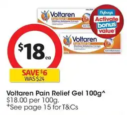 Coles Voltaren Pain Relief Gel offer