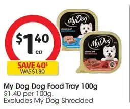 Coles My Dog Dog Food Tray offer