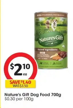 Coles Natures Gift Dog Food offer