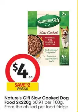 Coles Natures Gift Slow Cooked Dog Food offer