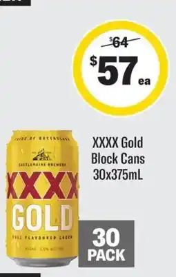 Coles Xxxx gold block cans offer