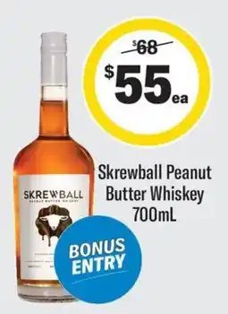 Coles Skrewball Peanut Butter Whiskey offer