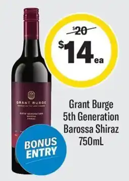 Coles Grant Burge 5th Generation Barossa Shiraz offer