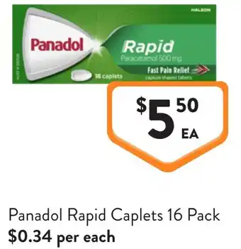 Foodworks Panadol Rapid Caplets offer