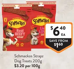 Foodworks Schmackos Strapz Dog Treats offer