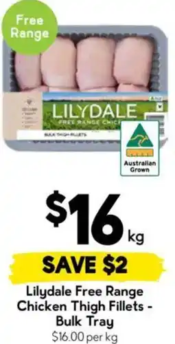 Drakes Lilydale Free Range Chicken Thigh Fillets offer
