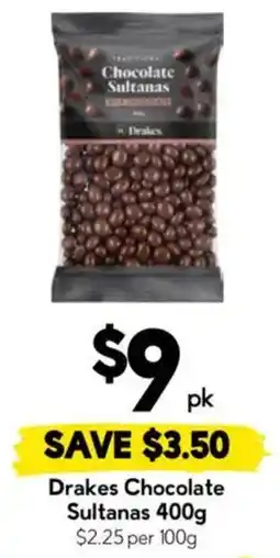 Drakes Drakes Chocolate Sultanas offer