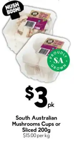 Drakes South Australian Mushrooms Cups or Sliced offer