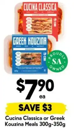 Drakes Cucina Classica or Greek Kouzina Meals offer