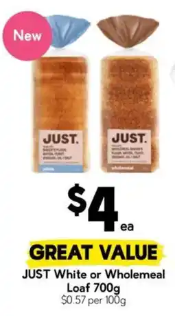 Drakes JUST White or Wholemeal Loaf offer