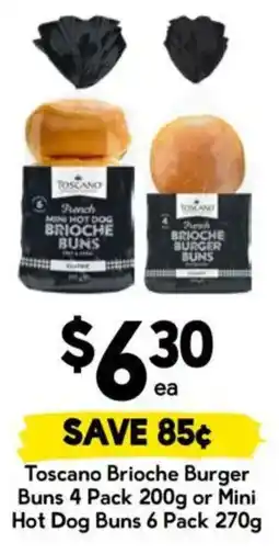 Drakes Toscano Brioche Burger Buns or Mini Hot Dog Buns offer