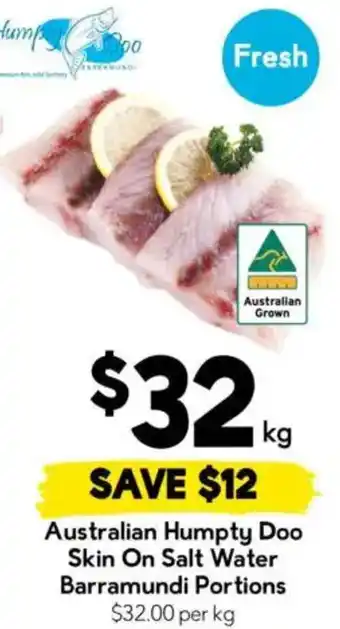 Drakes Australian Humpty Doo Skin On Salt Water Barramundi Portions offer
