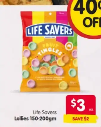 Spar Life Savers Lollies offer