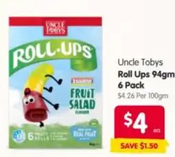 Spar Uncle Tobys Roll Ups offer