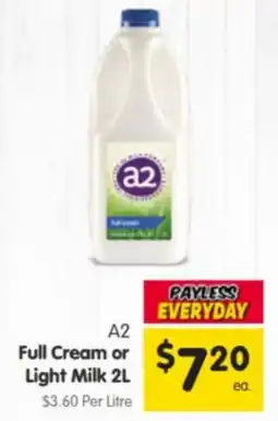 Spar Full Cream or Light Milk offer