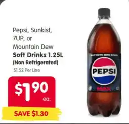 Spar Pepsi Sunkist 7UP or Mountain Dew Soft Drinks offer