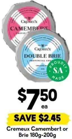 Drakes Cremeux Camembert or Brie offer